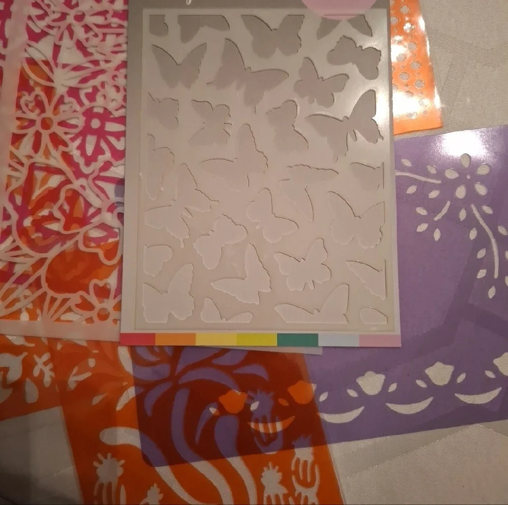 Stencil Bundle Including Scrapbook.com Butterfly Stencil
